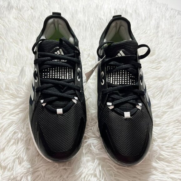 NEW ADIDAS SOFTBALL CLEATS WOMENS 7.5 PURE HUSTLE BLACK SILVER SPARKLE EG5634 - Picture 2 of 9